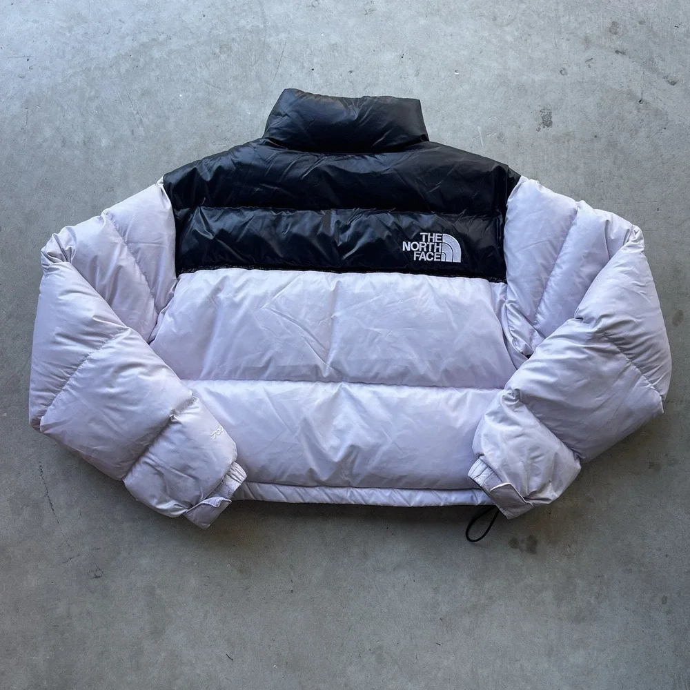 The North‎ Face Nuptse Retro 700 Goose Down Pink Cropped Puffer Jacket Size M